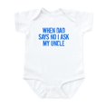 thumbnail image 1 of CafePress - When Dad Says No I Ask My Uncle Body Suit - Baby Light Bodysuit, Size Newborn - 24 Months, 1 of 4