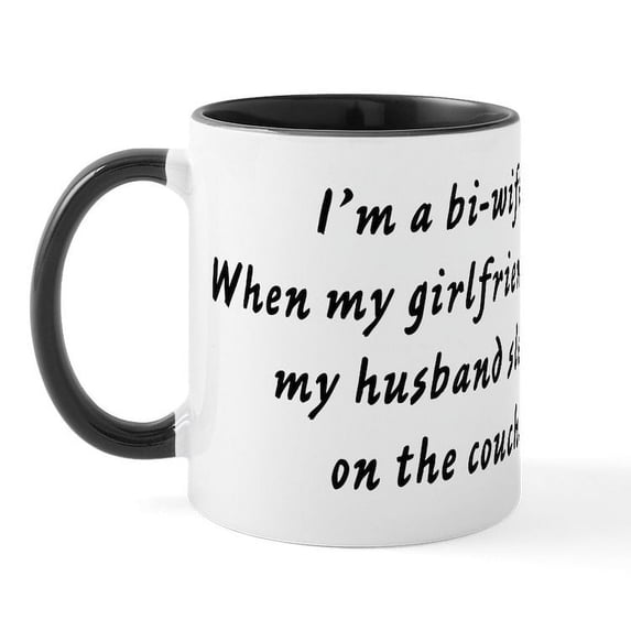 CafePress - When My Girlfriend Visits My Mug - 11 oz Ceramic Mug - Novelty Coffee Tea Cup