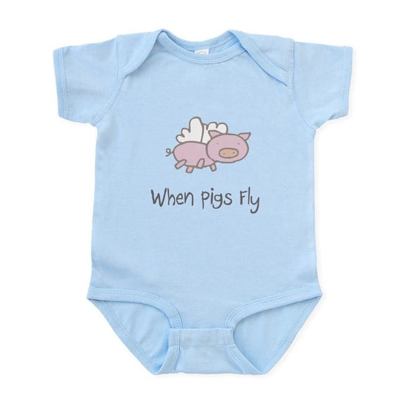 CafePress - When Pigs Fly Infant Bodysuit - Baby Light Bodysuit, Size Newborn - 24 Months
