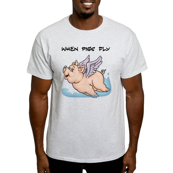 CafePress - When Pigs Fly T Shirt - Men's Classic Graphic T-Shirt