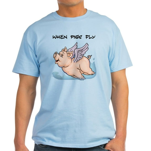CafePress - When Pigs Fly T Shirt - Men's Classic Graphic T-Shirt