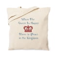 thumbnail image 1 of CafePress - When The Queen Is Happy Tote Bag - Unisex Canvas Tote Bag, Beige, 1-Piece, 1 of 7