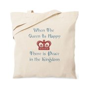 - When The Queen Is Happy Tote Bag - Unisex Canvas Tote Bag, Beige, 1-Piece