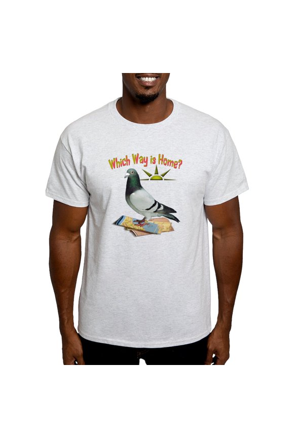 - Which Way Is Home? Fun Lost Pigeon Art T Shirt - Men's Classic Graphic T-Shirt
