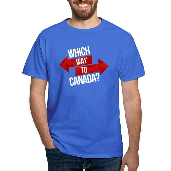 CafePress - Which Way To Canada? T Shirt - Men's Classic Graphic Cotton T-Shirt