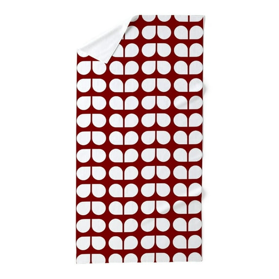 CafePress - Whimsical Modern Leaves Foliage Patter - Large Beach Towel, Soft 30"x60" Towel with Unique Design