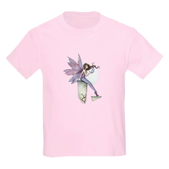 CafePress - Whispering Moon Fairy Kids Light T Shirt - Light T-Shirt Kids XS-XL