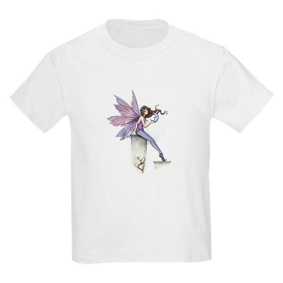 CafePress - Whispering Moon Fairy Kids Light T Shirt - Light T-Shirt Kids XS-XL