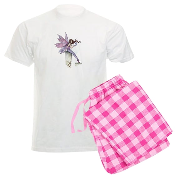 CafePress - Whispering Moon Fairy Men's Light Pajamas - Men's Light Loose Fit Cotton Pajama Set