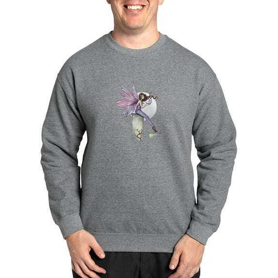 CafePress - Whispering Moon Fairy Sweatshirt - Crew Neck Sweatshirt