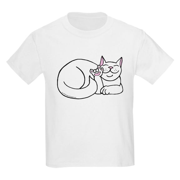 CafePress - White ASL Kitty Kids Light T Shirt - Light T-Shirt Kids XS-XL