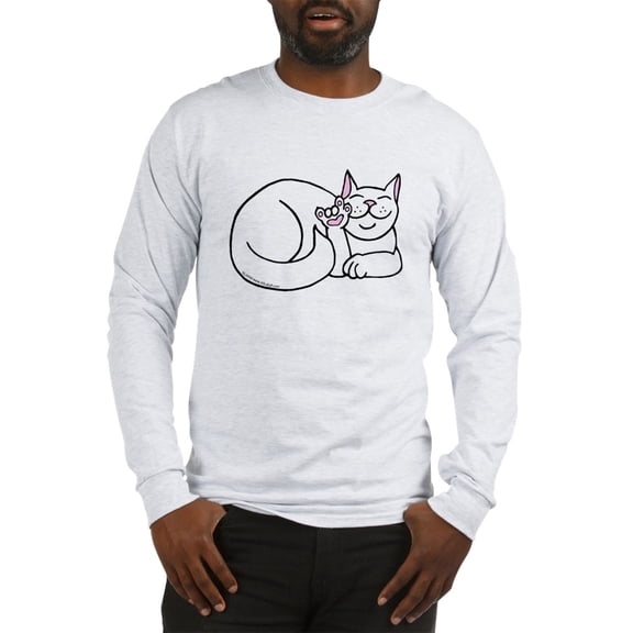CafePress - White ASL Kitty Long Sleeve T Shirt - Unisex Cotton Long Sleeve T-Shirt