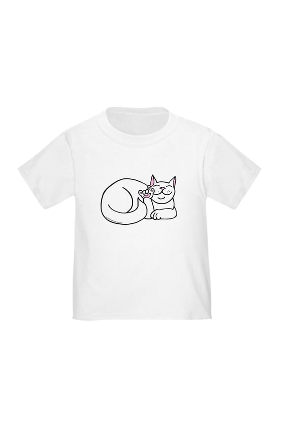 - White ASL Kitty Toddler T Shirt - Cute Toddler T-Shirt, 100% Cotton