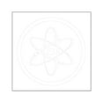 thumbnail image 1 of CafePress - White Atom Clear Sticker - Square Sticker 3" x 3", 1 of 1
