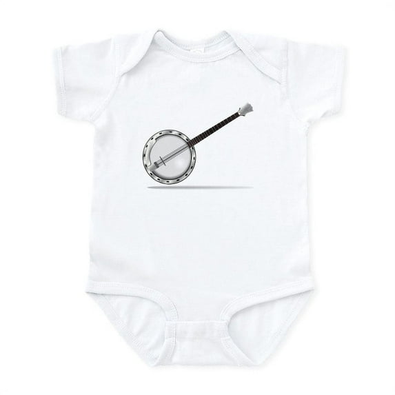 CafePress - White Banjo Body Suit - Baby Light Bodysuit, Size Newborn - 24 Months