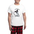 thumbnail image 1 of CafePress - White Black Greyhound IAAM Men's Light Pajamas - Men's Light Loose Fit Cotton Pajama Set, 1 of 7