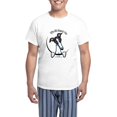 thumbnail image 1 of CafePress - White Black Greyhound IAAM Men's Light Pajamas - Men's Light Loose Fit Cotton Pajama Set, 1 of 7