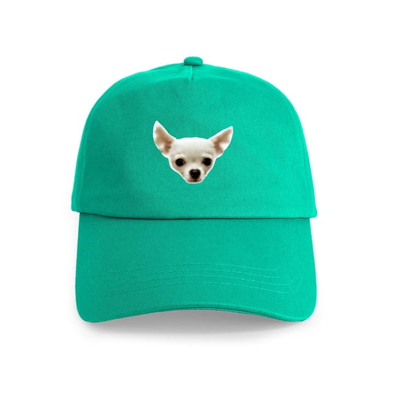 CafePress - White Chihuahua Cap - Adjustable 100% Brushed Unisex Casual Cotton Baseball Cap, Beige, 1