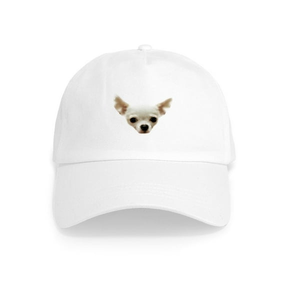 CafePress - White Chihuahua Cap - Adjustable 100% Brushed Unisex Casual Cotton Baseball Cap, Beige, 1