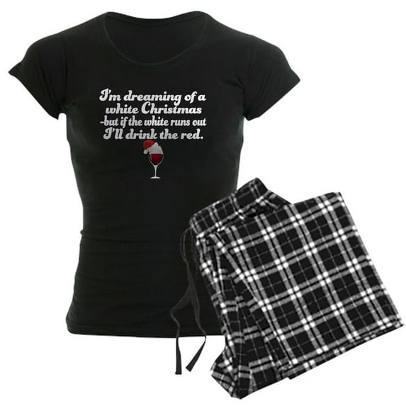 CafePress - White Christmas - Women's Dark Pajamas