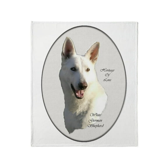 CafePress - White German Shepherd Throw Blanket - Soft Fleece Throw Blanket, 50"x60" for All Ages