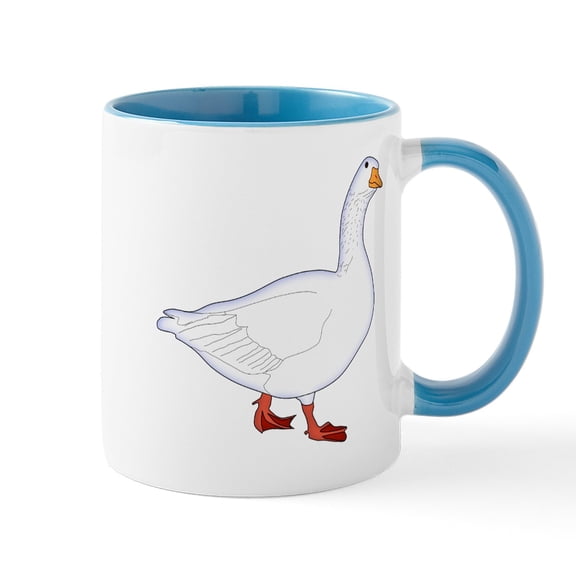 CafePress - White Goose Mug - 11 oz Ceramic Mug - Novelty Coffee Tea Cup