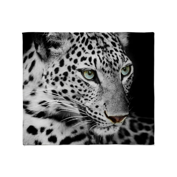 CafePress - White Leopard Throw Blanket - Soft Fleece Throw Blanket, 50"x60" for All Ages
