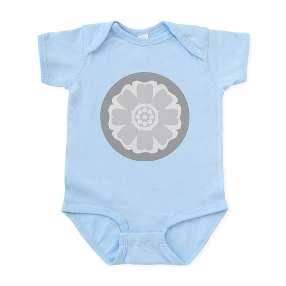 CafePress - White Lotus Tile Body Suit - Baby Light Bodysuit, Size Newborn - 24 Months