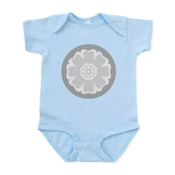 CafePress - White Lotus Tile Body Suit - Baby Light Bodysuit, Size Newborn - 24 Months
