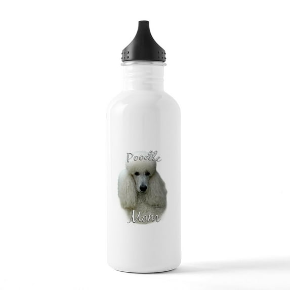 CafePress - White Poodle Mom - Stainless Steel Water Bottle, Sports Bottle, 1.0L