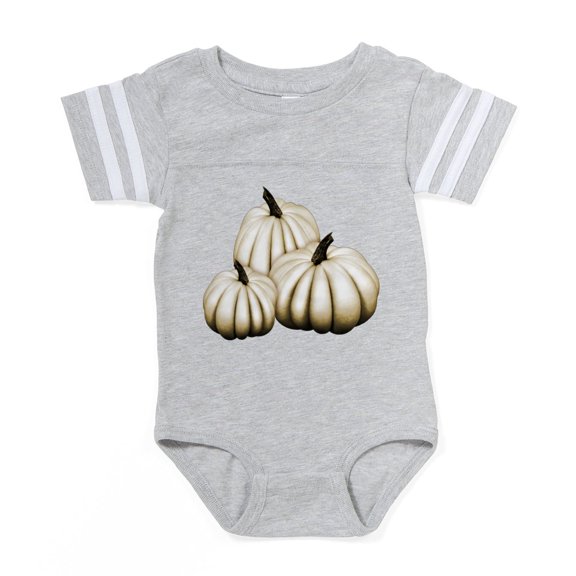 CafePress - White Pumpkin - Cute Infant Baby Football Bodysuit