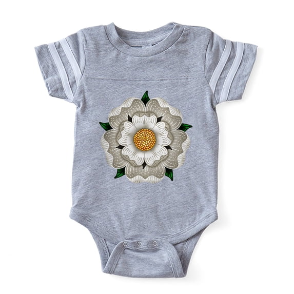 CafePress - White Rose York - Cute Infant Baby Football Bodysuit