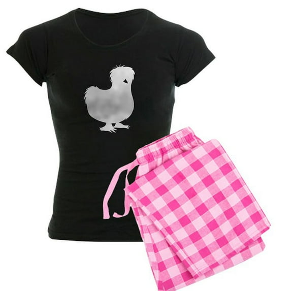 CafePress - White Silkie Chicken - Women's Dark Pajamas