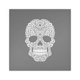 thumbnail image 1 of CafePress - White Swirling Sugar Skull On Black Sticker - Square Sticker 3" x 3", 1 of 1