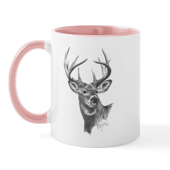 CafePress - White Tailed Deer Mug - 11 oz Ceramic Mug - Novelty Coffee Tea Cup