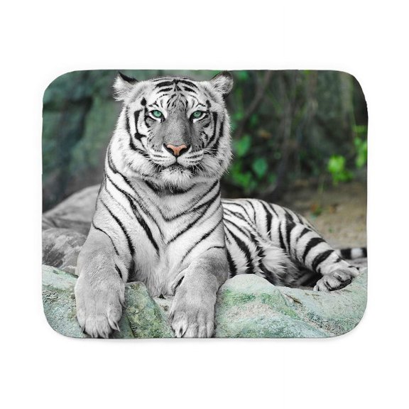 CafePress - White Tiger - Sherpa Fleece Throw Blanket 60" x 50"