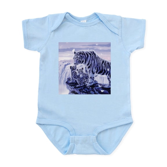 CafePress - White Tigress And Her Cubs Body Suit - Baby Light Bodysuit, Size Newborn - 24 Months