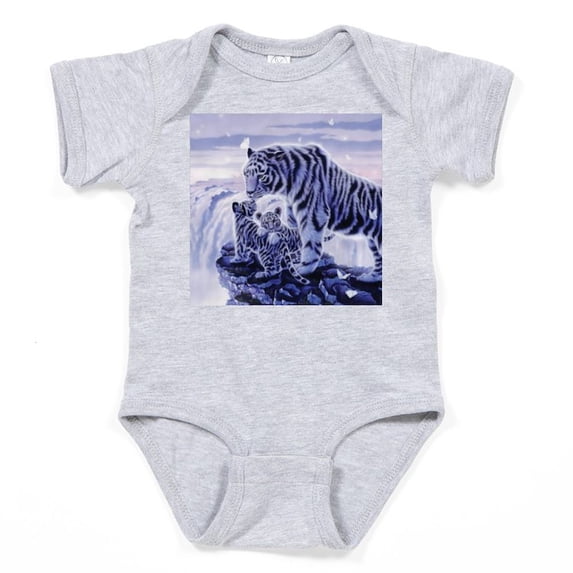 CafePress - White Tigress And Her Cubs Body Suit - Cute Infant Bodysuit Baby Romper - Size Newborn - 24 Months