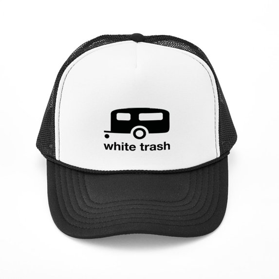 CafePress - White Trash - Adjustable Unisex Printed Trucker Hat with Mesh Back