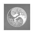 thumbnail image 1 of CafePress - White Yin Yang Tree With Black Back Sticker - Square Sticker 3" x 3", 1 of 1