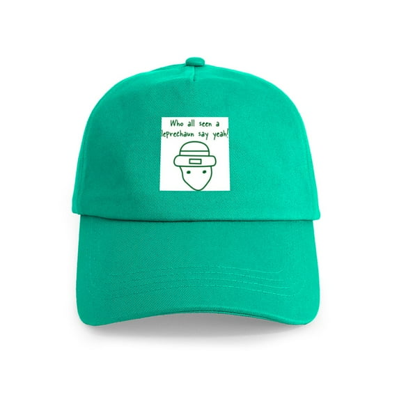 CafePress - Who All Seen The Leprechaun, Cap - Adjustable 100% Brushed Unisex Casual Cotton Baseball Cap, Beige, 1