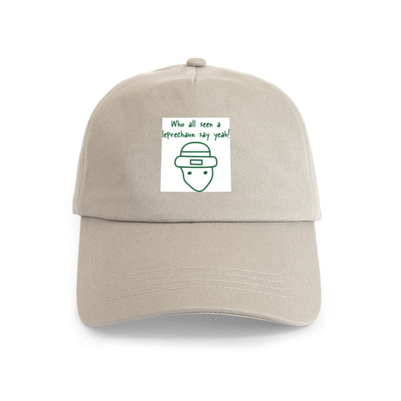 CafePress - Who All Seen The Leprechaun, Cap - Adjustable 100% Brushed Unisex Casual Cotton Baseball Cap, Beige, 1