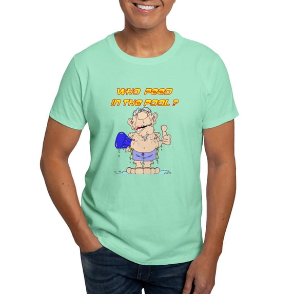 CafePress - Who PEED In The Pool ? Dark T Shirt - Men's Classic Graphic Cotton T-Shirt