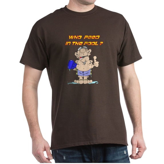 CafePress - Who PEED In The Pool ? Dark T Shirt - Men's Classic Graphic Cotton T-Shirt