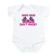 thumbnail image 1 of CafePress - Who Said Girls Can't Race? Infant Bodysuit - Baby Light Bodysuit, Size Newborn - 24 Months, 1 of 4