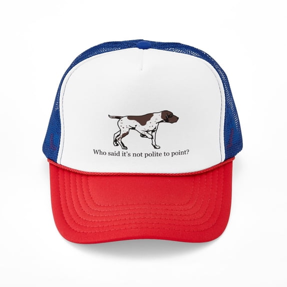 CafePress - Who Said It's Not Polite To P - Adjustable Unisex Printed Trucker Hat with Mesh Back