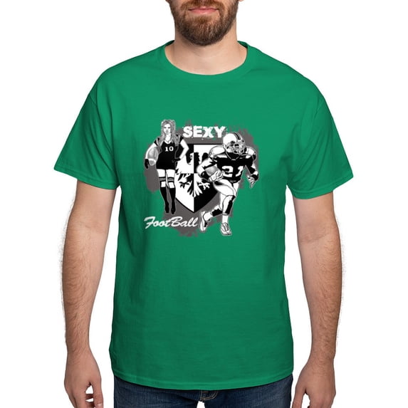 CafePress - Who Say Football Is Not Sexy Dark T Shirt - Men's Classic Graphic Cotton T-Shirt