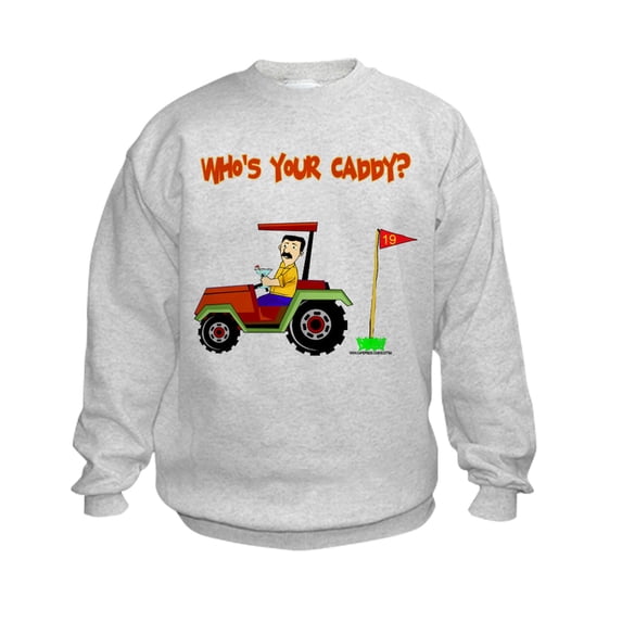 CafePress - Who's Your Caddy?! Kids Sweatshirt - Kids Sweatshirt, Youth Crew Neck Sweatshirt