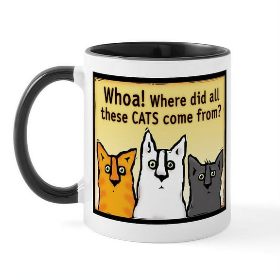 CafePress - Whoa! Mug Mugs - 11 oz Ceramic Mug - Novelty Coffee Tea Cup