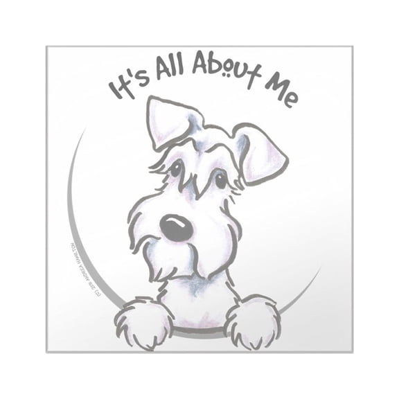 CafePress - Whtschnauzer Aboutme - Square Sticker 3" x 3"